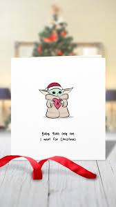 Personalised Baby Yoda Christmas Card Mandalorian Star Etsy Boyfriend Christmas Card Watercolor Christmas Cards Cute Christmas Cards
