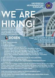 Check spelling or type a new query. Lowongan Kerja Pt Ums Rekrutmen Dosen Universitas Muhammadiyah Surakarta Lowongan Kerja Dan Rekrutmen Bulan Mei 2021 Karunia Mulya Ciptasarana0819 Gmail Com Info Lebih Lanjut Hubungi 082138430505 Jangan Lupa Sebarkan Informasi Ini Kepada