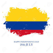 Protestors nationwide mobilized on july 20, colombia's independence day, to show continued support for the ongoing paro nacional national protests, as well as voice their discontent with the. Colombia Happy Independence Day 20 July Greeting Card With Brush Royalty Free Cliparts Vectors And Stock Illustration Image 81710179
