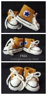 Free knit baby sweaters, booties, cardigans, blankets patterns, preemie. Knit Baby Sneaker Booties Free Knitting Patterns Knitting Pattern