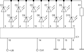 Bausatz 10 Kanal Lauflicht Lauflichtschaltung