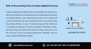 Role Of Accounting Tools In Today Digital Economy Computerized Accounting Economy Accounting Software