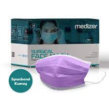 Medizer Full Ultrasonik Cerrahi Agiz Maskesi 3 Katli Spunbond Kumas 50 Adet Burun Telli Lila Kumas Urunler Maskeler