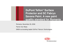 Find admission contact, job vacancies, courses, programs, degrees, scholarships. Ppt Dupont Teflon Surface Protector And Sc Fabryo Savana Paint A New Paint Quality Standard For Romania Powerpoint Presentation Id 416522