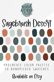 Sagebrush Desert Procreate Color Palette Color Swatches Ipad Etsy Christmas Color Palette Color Swatches Color Palette