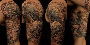 Asian Black And Grey Archives Chronic Ink Koi Dragon Tattoo Dragon Tattoo Designs Tattoo Sleeve Designs