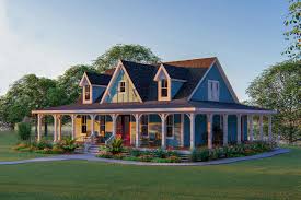 Plan 500051vv 3 Bed Country Home Plan With 3 Sided Wraparound Porch Country House Plans House Plans House Plans Farmhouse