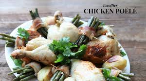Chicken Poelee Escoffier Pot Roasted Chicken Recipe With Extra Garnish Youtube Roast Chicken Recipes Chicken Recipes Pot Roast