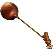 4.5 Inch Diameter Copper Float Ball For Fill Valve - 5/16 Inch Thread