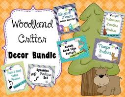 Cabin and lodge bath decor. Woodland Critter Theme Decor Bundle By Polka Dot Percussion Tpt