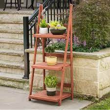 Leisure Season 60 In Natural Outdoor Rectangular Wood Plant Stand Lowes Com Wood Plant Stand Wooden Plant Stands Framed Plants