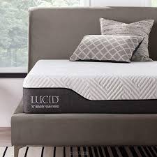 Lucid 10 Inch Twin Hybrid Mattress Bamboo Charcoal And Aloe Vera Infused Memory Foam Moisture Wicking Odor Reducin Hybrid Mattress Mattress Soft Mattress