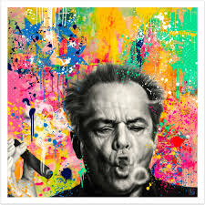 Jack Nicholson pop art kunst af Helt Sort