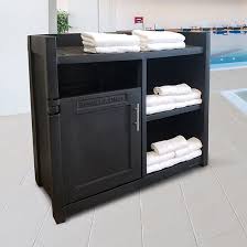 Customized to meet your property's needs and design standards, our towel solutions provide a place for guests to locate clean towels and return them when they're done. Commercial Pool Towel Valet Synthetic Wood Hotel Towel Valets T2 Site Amenities