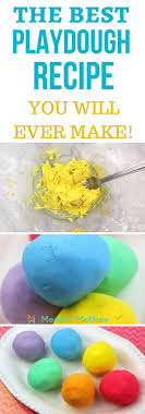 Easiest Playdough Without Cream Of Tartar 3 Simple Ingredients Best Playdough Recipe Playdough Recipe Cream Of Tartar Playdough