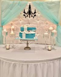 Blue green baby shower decorations. Tiffany Co Baby Shower Party Ideas Photo 5 Of 8 Catch My Party