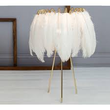 Plumage White Feather Table Lamp Feather Lamp Feather Lamp White Table Lamp French Table Lamp