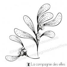 Tampon Branches De Gui La Compagnie Des Elfes Branche De Gui Feuille De Gui Faire Part Mariage Fleur