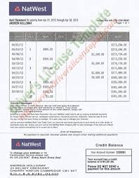 Natwest Bank Statement Psd Bank Statement Statement Template Credit Card Statement