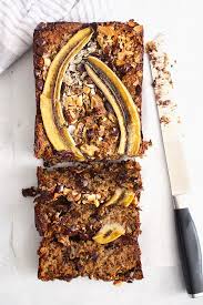 Easy to make and perfect for brunch or snacking. Superfood Chunky Monkey Banana Bread Vegan Gluten Free