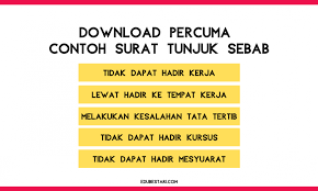 Datang lewat dan tidak hadir kerja. Contoh Surat Tunjuk Sebab Tak Hadir Kerja Lewat Ke Tempat Kerja Tak Hadir Kursus Lain Lain Edu Bestari