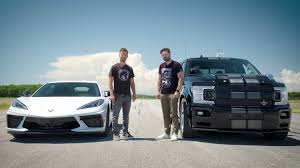 It goes great with the black custom leather. Corvette C8 Goes Head To Head With Shelby F 150 Super Snake Gm Authority