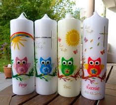 Kerzenständer für tische machen deinen tisch edel und fein. Www Taufkerzen Waltrop De Taufkerze Eule Nach Wunsch