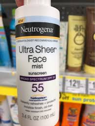 Neutrogena Ultra Sheer Face Mist Sunscreen Spray 3 Fl Oz Spf 55 Inci Beauty