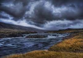Silent River And Deadly Storm Iceland Landscape Landscape Wallpaper Landscape