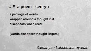 Senryu Also Called Human Haiku Is An Unrhymed Japanese Verse Consisting Of Three Unrhymed Lines Of Five Seven And Five Syllables Poems Writing Poetry Words