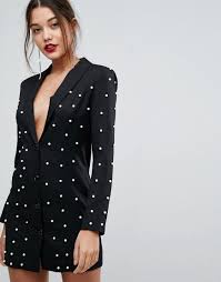 Boohoo Pearl Detail Blazer Dress Black Blazer Dress Latest Fashion Clothes Maxi Dress Prom