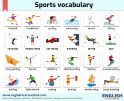 Illness, sickness, injuries, aches and pains. Types Of Sports Vocabulary In English With Games Pictures Quizzes