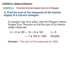 Lesson 6 1 Angles Of Polygons Ppt Download