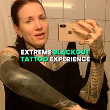 This all-black tattoo is not for the faint of heart...