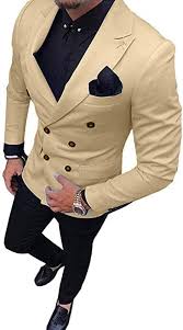 Be ready for any event, add versatile pieces like polos, suit pants, and jackets to your wardrobe. Fitty Lell Men S Suit 2 Piece Formal Double Breasted Groom Blazer Mens Wedding Suits 40 Regular Champagne At Amazon Wedding Suits Men Wedding Men Mens Suits