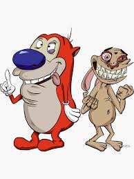 Ren and Stimpy" Sticker for Sale by blacksnowcomics | Redbubble