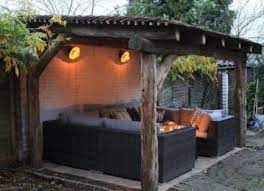 I covered the back with fence boards. Super Garden Seating Covered Pergolas Ideas Rustic Pergola Garden Seating Covered Pergola