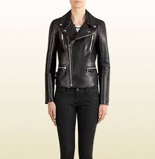 Gucci Black Leather Biker Jacket 356045xn4801000 Black Leather Biker Jacket Womens Black Leather Jacket Gucci Black