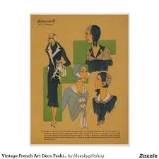 Vintage French Art Deco Fashion Poster Fashion Poster Vintage Fashion Sketches Sketch Free