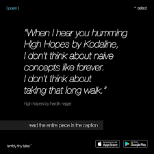 The song was made available as a digital download on march 15, 2013 reaching #1 in the band's native ireland. High Hopes Hardik Nagar Murphy Terribly Tiny Tales Facebook