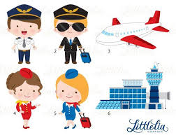 Pilot Clipart Airport Clipart 16101 Etsy In 2020 Clip Art Pilot Study Craft