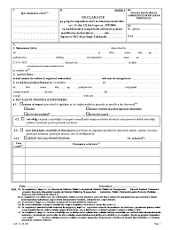 Acte, documente, sabloane, mostre, imagini si formulare completate. Declaratie Orc Art15alin2 Model3 V4