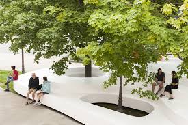 Image 1 Of 14 From Gallery Of Le Banc De Neige X2f Atelier Pierre Thibault Photograph By Maxime Brouillet Public Seating Landscape Landscape Elements