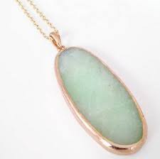 Sage Green Pendant 30 Gold Necklace Green Pendants Gold Necklace Pendant