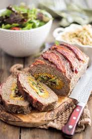 Rolled Meatloaf Stuffed With Sweet Potatoes Mushrooms And Brussel Sprouts Meatloaf Paleo Meatloaf Recipe Recipes