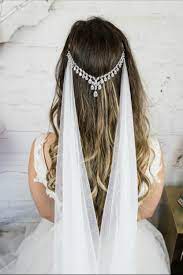 Bridal Head Chain Headpiece With Boho Drape Veil Rhinestone Head Piece Bohemian Hair Accessory Bride Hair Jewelry Hair Chain Wedding Chain Headpiece