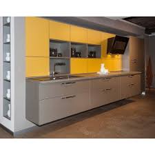 Laminate can achieve all kinds of different looks, from high gloss, linen fabric, to textured wood. Grey And Yellow Mdf Laminated Kitchen Cabinet Rs 100000 Unit Surekha Enterprises Id 22110509397