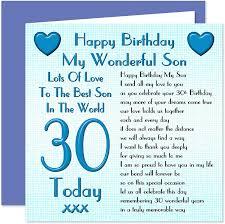Birthday wishes for son from mom. Son 30th Happy Birthday Card Lots Of Love To The Best Son In The World 30 Today Amazon Co Uk Stationery Office Supplies