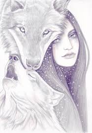 Wolf And Girl In 2020 Animal Drawings Art Animals Wild