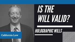 A holographic will is one that has been written entirely by hand, by the testator. How To Quickly Check If A Handwritten Will Is Valid Holographic Will Youtube